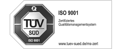 TÜV-Logo für ISO 9001 Zertifizierung